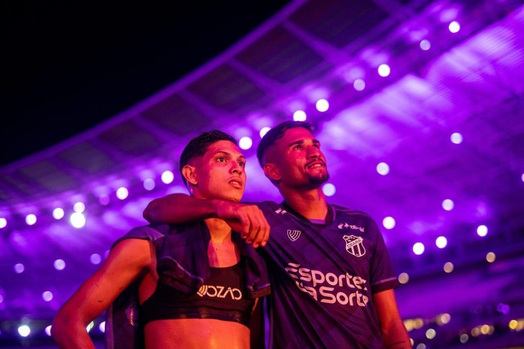 Erick Pulga e Lucas Rian, atacante do Ceará
