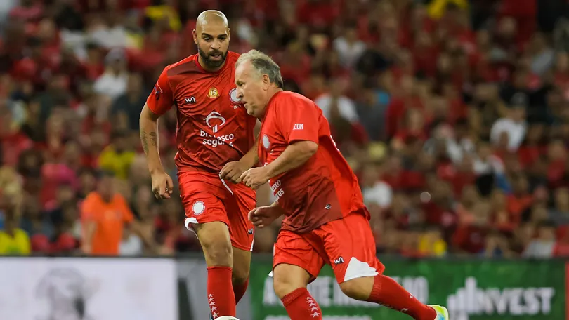 Zico e Adriano, ídolos do Flamengo