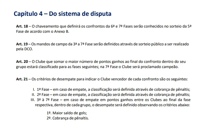 Regulamento da Copa do Brasil