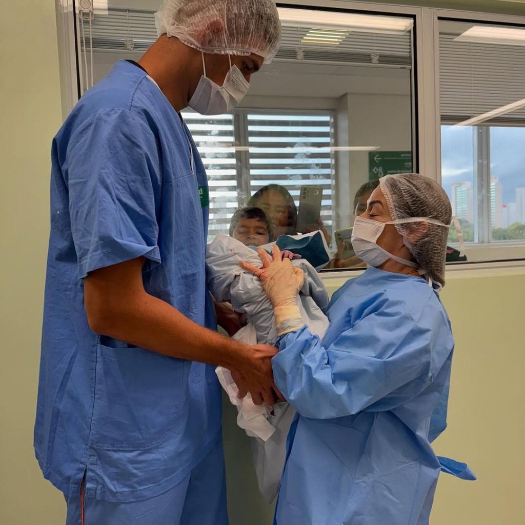 Nasce Yan, segundo filho de Bruno Ferreira, goleiro do Ceará. Foto: Arquivo pessoal